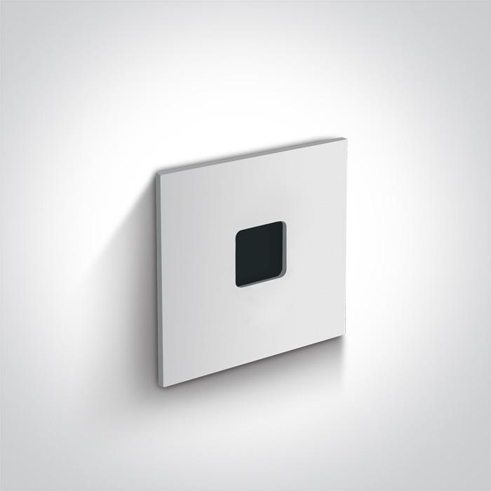 Wall Light White Rectangular Warm White LED Outdoor 40lm Aluminium One Light SKU:68004A/W/W - Toplightco