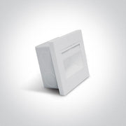 Wall Light White Rectangular Warm White LED built in 1,5W Plastic One Light SKU:68007/W/W - Toplightco