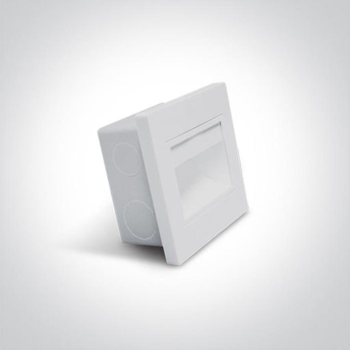 Wall Light White Rectangular Warm White LED built in 1,5W Plastic One Light SKU:68007/W/W - Toplightco
