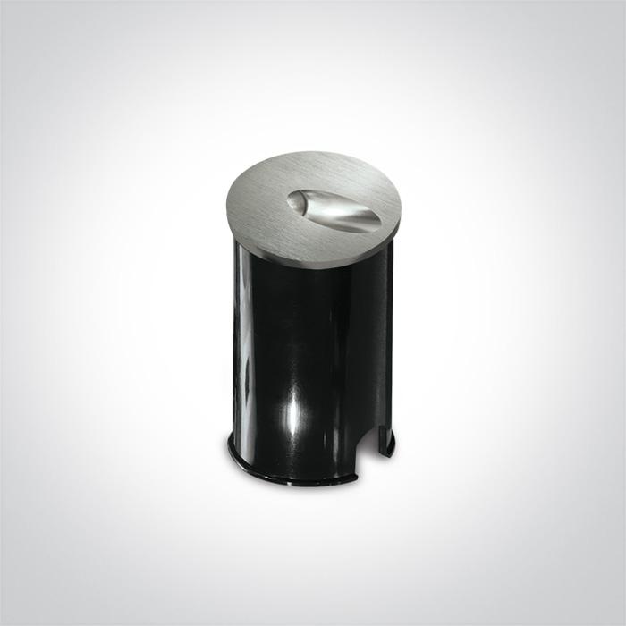 Wall Light Recessed Aluminium Circular Warm White LED Outdoor LED built in 3W Aluminium One Light SKU:68030/AL/W - Toplightco