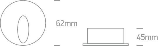 Wall Light Recessed Aluminium Circular Warm White LED Outdoor LED built in 3W Aluminium One Light SKU:68030/AL/W - Toplightco