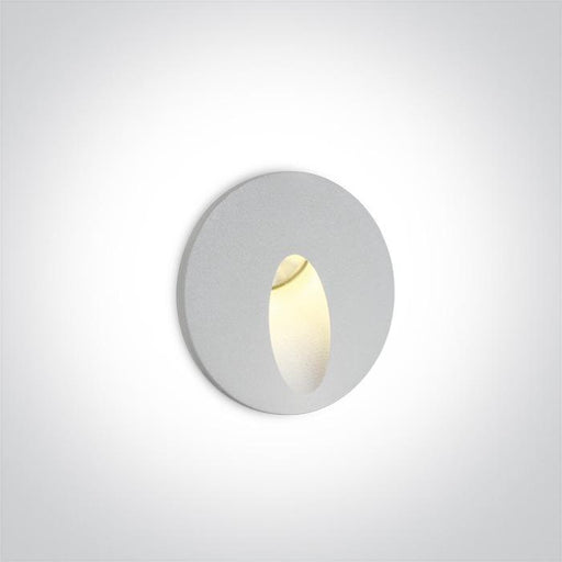 Wall Light White Circular Warm White LED Outdoor LED built in 3W Aluminium One Light SKU:68030/W/W - Toplightco