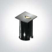 Wall Light Recessed Aluminium Rectangular Warm White LED Outdoor LED built in 3W Natural Aluminium One Light SKU:68032/AL/W - Toplightco