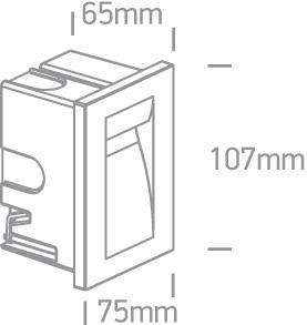 Wall Light White Rectangular Warm White LED Outdoor LED built in 100lm 3,6W Die Cast One Light SKU:68062/W/W - Toplightco