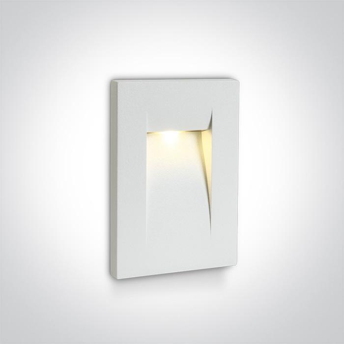 Wall Light White Rectangular Warm White LED Outdoor LED built in 100lm 3,6W Die Cast One Light SKU:68062/W/W - Toplightco