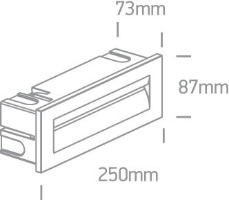 Wall Light White Rectangular Warm White LED Outdoor LED built in 160lm 8,5W Die Cast One Light SKU:68066/W/W - Toplightco