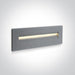 Wall Light Recessed Grey Rectangular Warm White LED Outdoor LED built in 160lm 8,5W Die Cast One Light SKU:68066/G/W - Toplightco