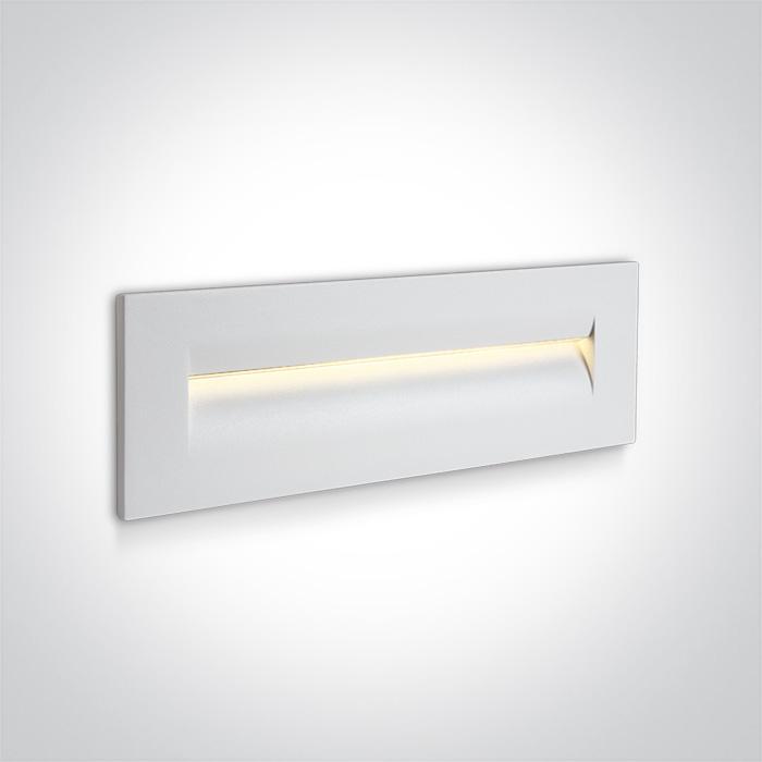 Wall Light White Rectangular Warm White LED Outdoor LED built in 160lm 8,5W Die Cast One Light SKU:68066/W/W - Toplightco