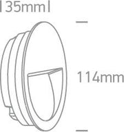 Wall Light Recessed Anthracite Circular Warm White LED Outdoor LED built in 300lm 3W Die Cast One Light SKU:68068/AN/W - Toplightco