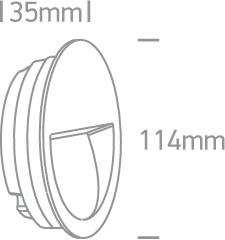 Wall Light White Circular Warm White LED Outdoor LED built in 300lm 3W Die Cast One Light SKU:68068/W/W - Toplightco