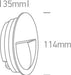 Wall Light White Circular Warm White LED Outdoor LED built in 300lm 3W Die Cast One Light SKU:68068/W/W - Toplightco