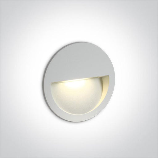 Wall Light White Circular Warm White LED Outdoor LED built in 300lm 3W Die Cast One Light SKU:68068/W/W - Toplightco