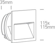 Wall Light Recessed Black Rectangular Warm White LED Outdoor LED built in 300lm 3W Die Cast One Light SKU:68068A/B/W - Toplightco