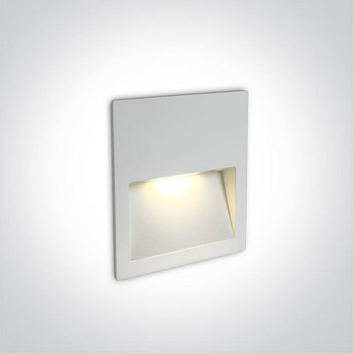 Wall Light White Rectangular Warm White LED Outdoor LED built in 300lm 3W Die Cast One Light SKU:68068A/W/W - Toplightco
