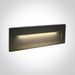 Wall Light Recessed Anthracite Rectangular Warm White LED Outdoor LED built in 550lm 6W Die Cast One Light SKU:68068C/AN/W - Toplightco