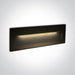 Wall Light Recessed Black Rectangular Warm White LED Outdoor LED built in 550lm 6W Die Cast One Light SKU:68068C/B/W - Toplightco
