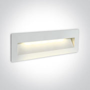 Wall Light White Rectangular Warm White LED Outdoor LED built in 550lm 6W Die Cast One Light SKU:68068C/W/W - Toplightco