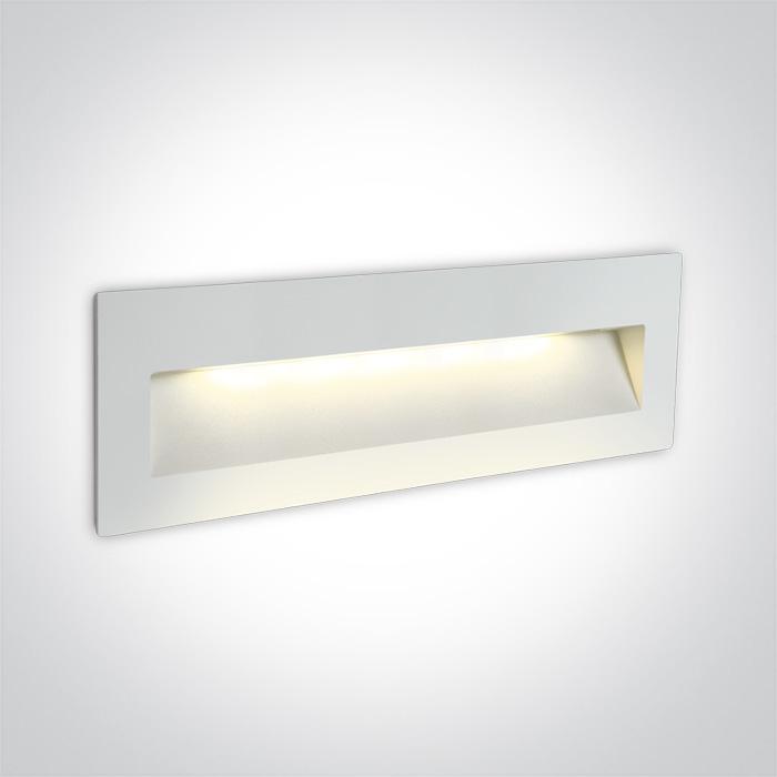 Wall Light White Rectangular Warm White LED Outdoor LED built in 550lm 6W Die Cast One Light SKU:68068C/W/W - Toplightco