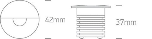 Wall Light White Circular Warm White LED Outdoor 50lm Aluminium One Light SKU:68070/W/W - Toplightco