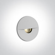 Wall Light White Circular Warm White LED Outdoor 50lm Aluminium One Light SKU:68070/W/W - Toplightco