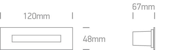 Wall Light Stainless Steel Rectangular Warm White LED Outdoor LED built in 100lm 5W Stainless Steel 316 One Light SKU:68072A/W - Toplightco