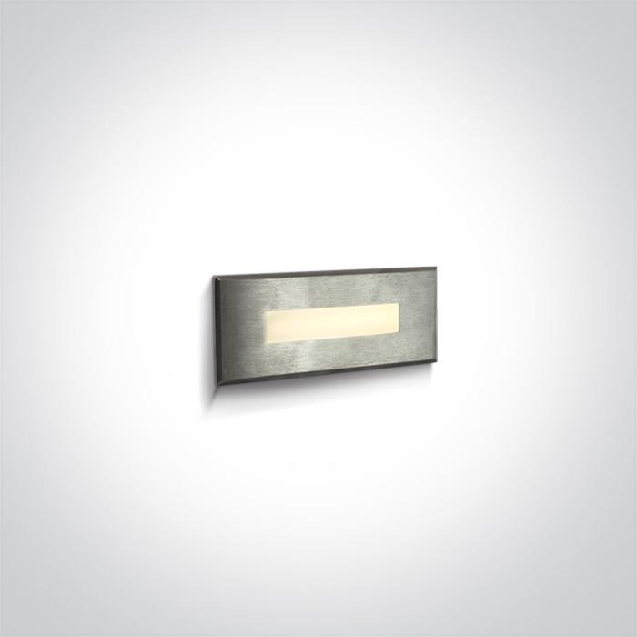 Wall Light Stainless Steel Rectangular Warm White LED Outdoor LED built in 100lm 5W Stainless Steel 316 One Light SKU:68072A/W - Toplightco
