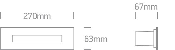 Wall Light Stainless Steel Rectangular Warm White LED Outdoor LED built in 200lm 10W Stainless Steel 316 One Light SKU:68072C/W - Toplightco