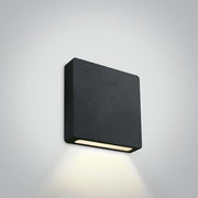 Wall Light Recessed Black Rectangular Warm White LED Outdoor 100lm Aluminium One Light SKU:68074A/B/W - Toplightco