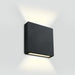 Wall Light Recessed Black Rectangular Warm White LED Outdoor 100lm Aluminium One Light SKU:68074B/B/W - Toplightco
