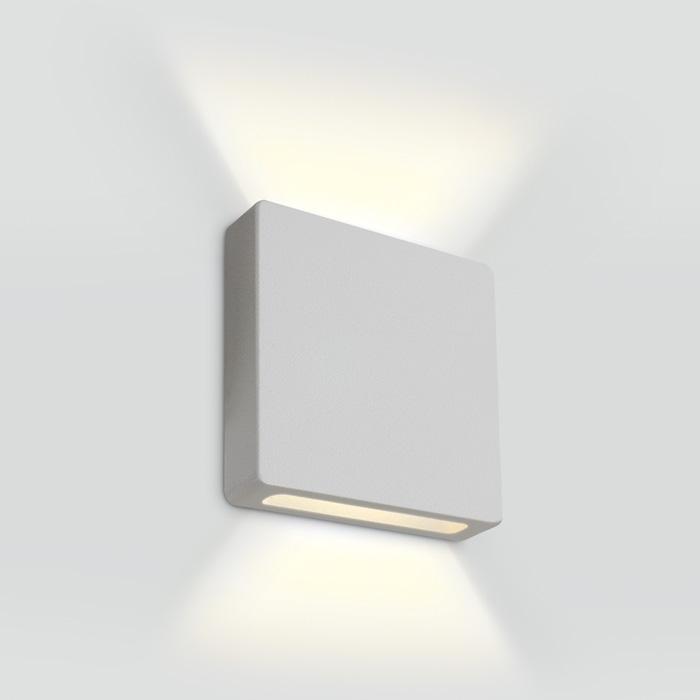 Wall Light White Rectangular Warm White LED Outdoor 100lm Aluminium One Light SKU:68074B/W/W - Toplightco