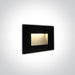Wall Light Recessed Black Rectangular Warm White LED Outdoor LED built in 300lm 4W Glass One Light SKU:68076/B/W - Toplightco