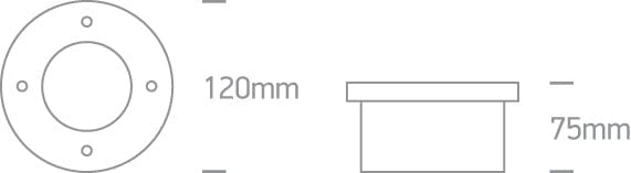 Antique Oriental Inground, stainless steel light with GX53 lampholder.

In and out glands for easy connection. One Light SKU:69006