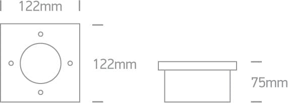 Antique Oriental Inground, stainless steel light with GX53 lampholder.

In and out glands for easy connection. One Light SKU:69008