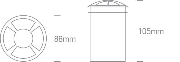 Inground Light Aluminium Circular Warm White LED Outdoor LED built in 150lm 3W Aluminium One Light SKU:69016A/W - Toplightco