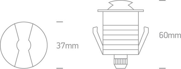 Inground Light Aluminium Circular Warm White LED Outdoor 80lm Natural Aluminium One Light SKU:69042B/AL/W - Toplightco