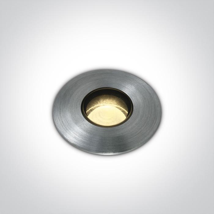 Inground Light Aluminium Circular Warm White LED Outdoor 150lm Aluminium One Light SKU:69042M/AL/W - Toplightco