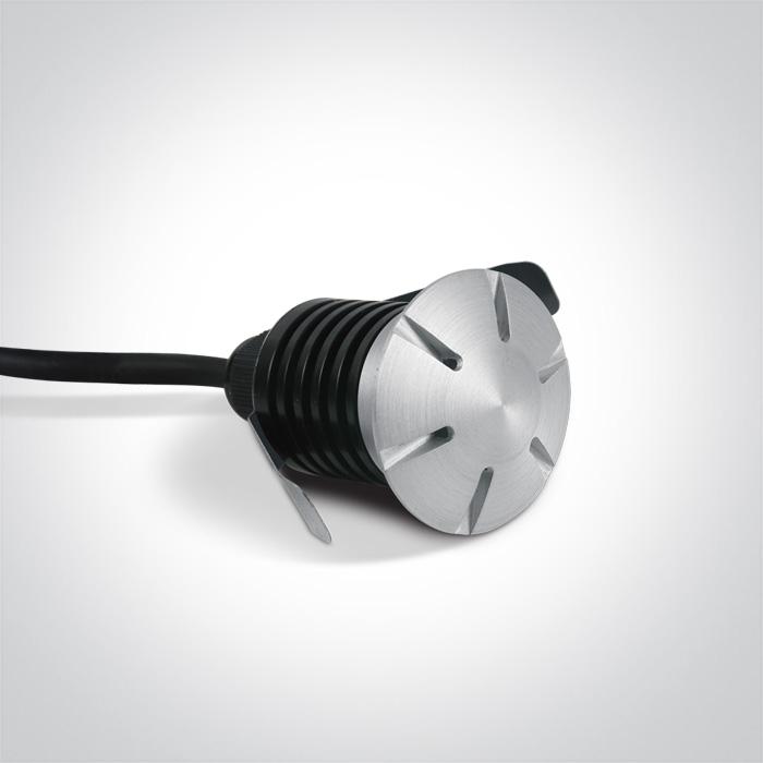 Inground Light Aluminium Circular Warm White LED Outdoor 80lm Natural Aluminium One Light SKU:69044/AL/W - Toplightco