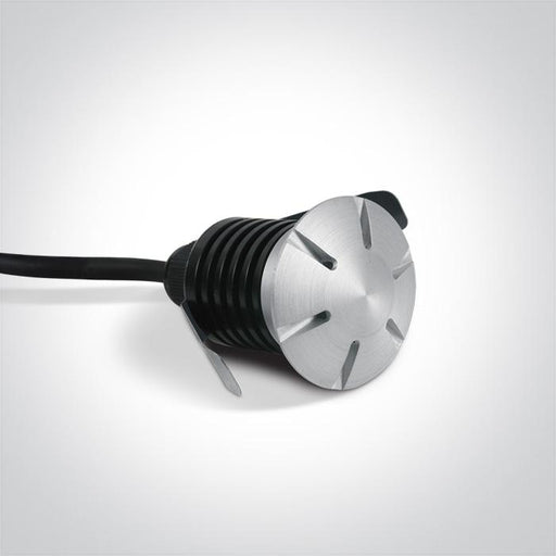 Inground Light Aluminium Circular Warm White LED Outdoor 80lm Natural Aluminium One Light SKU:69044/AL/W - Toplightco