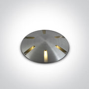 Inground Light Aluminium Circular Warm White LED Outdoor 80lm Natural Aluminium One Light SKU:69044/AL/W - Toplightco