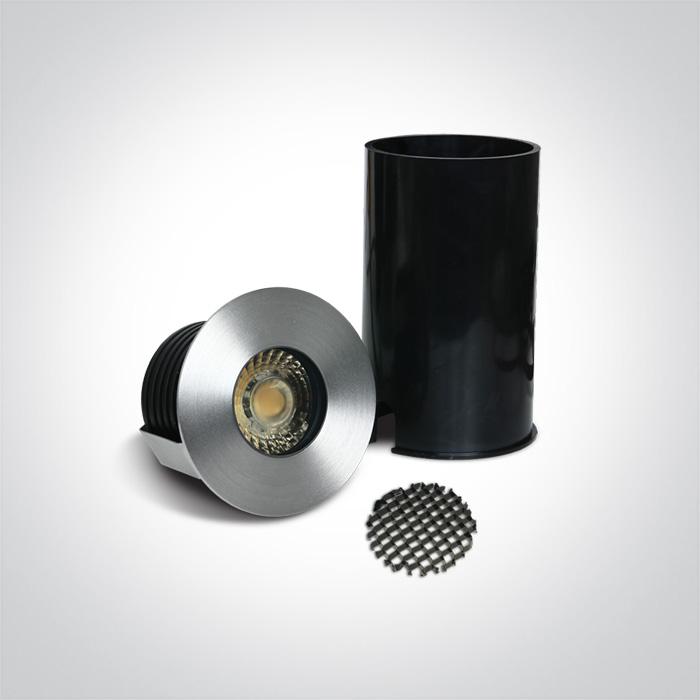 Inground Light Stainless Steel Circular Warm White LED Outdoor 240lm Stainless Steel 316 One Light SKU:69052/W - Toplightco