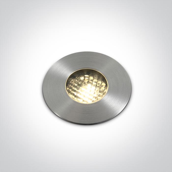 Inground Light Stainless Steel Circular Warm White LED Outdoor 240lm Stainless Steel 316 One Light SKU:69052/W - Toplightco