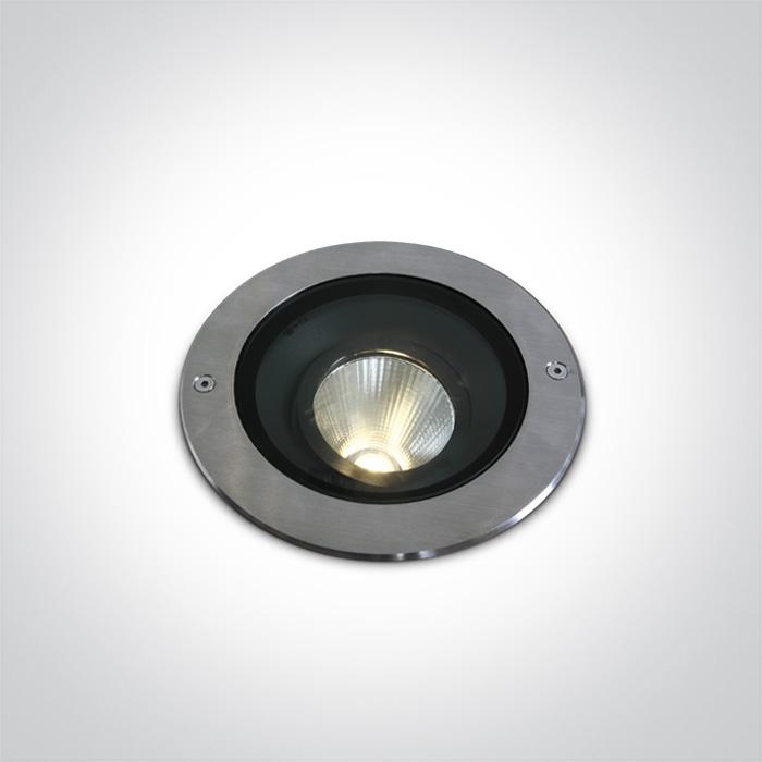 Inground Light Stainless Steel Circular Warm White LED Dimmable Outdoor LED built in 840lm 15W Stainless Steel 316 One Light SKU:69054/W - Toplightco