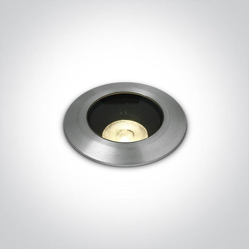 Inground Light Aluminium Circular Warm White LED Outdoor 560lm Natural Aluminium One Light SKU:69056B/W - Toplightco