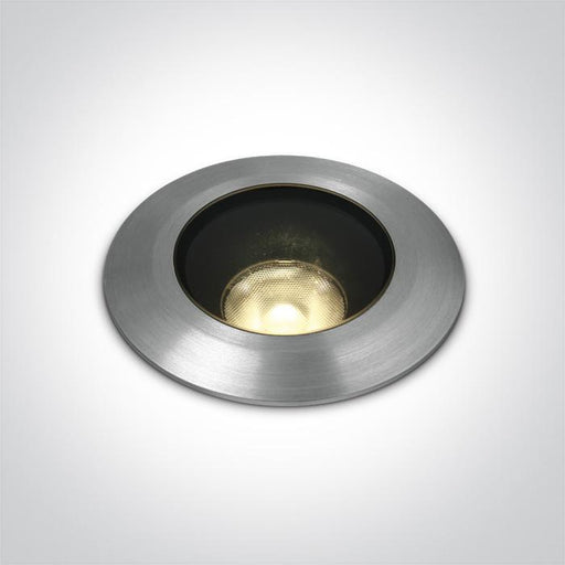 Inground Light Aluminium Circular Warm White LED Outdoor 720lm Natural Aluminium One Light SKU:69056C/W - Toplightco