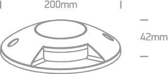 Ground Light Grey Circular Warm White LED Outdoor LED built in 300lm 6W Die Cast One Light SKU:69058A/G/W - Toplightco