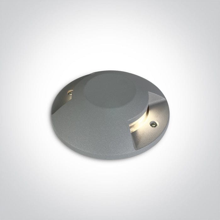 Ground Light Grey Circular Warm White LED Outdoor LED built in 600lm 2x6W Die Cast One Light SKU:69058B/G/W - Toplightco
