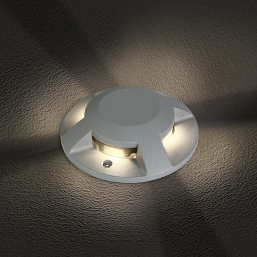 Ground Light Grey Circular Warm White LED Outdoor LED built in 600lm 4x3W Die Cast One Light SKU:69058C/G/W - Toplightco
