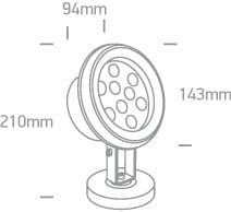 9x1w Led Warm White Ss316 Ip68 Adjustable Underwater 24v One Light SKU:69064C/W - Toplightco