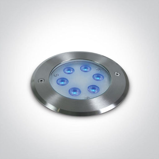 Pool Light Stainless Steel Circular Blue LED Stainless Steel 316 One Light SKU:69066B/BL - Toplightco