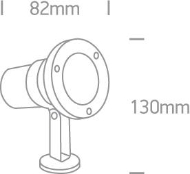 Garden Spike Light Stainless Steel Rectangular Outdoor Replaceable lamp 35W Stainless Steel 316 One Light SKU:7008A - Toplightco